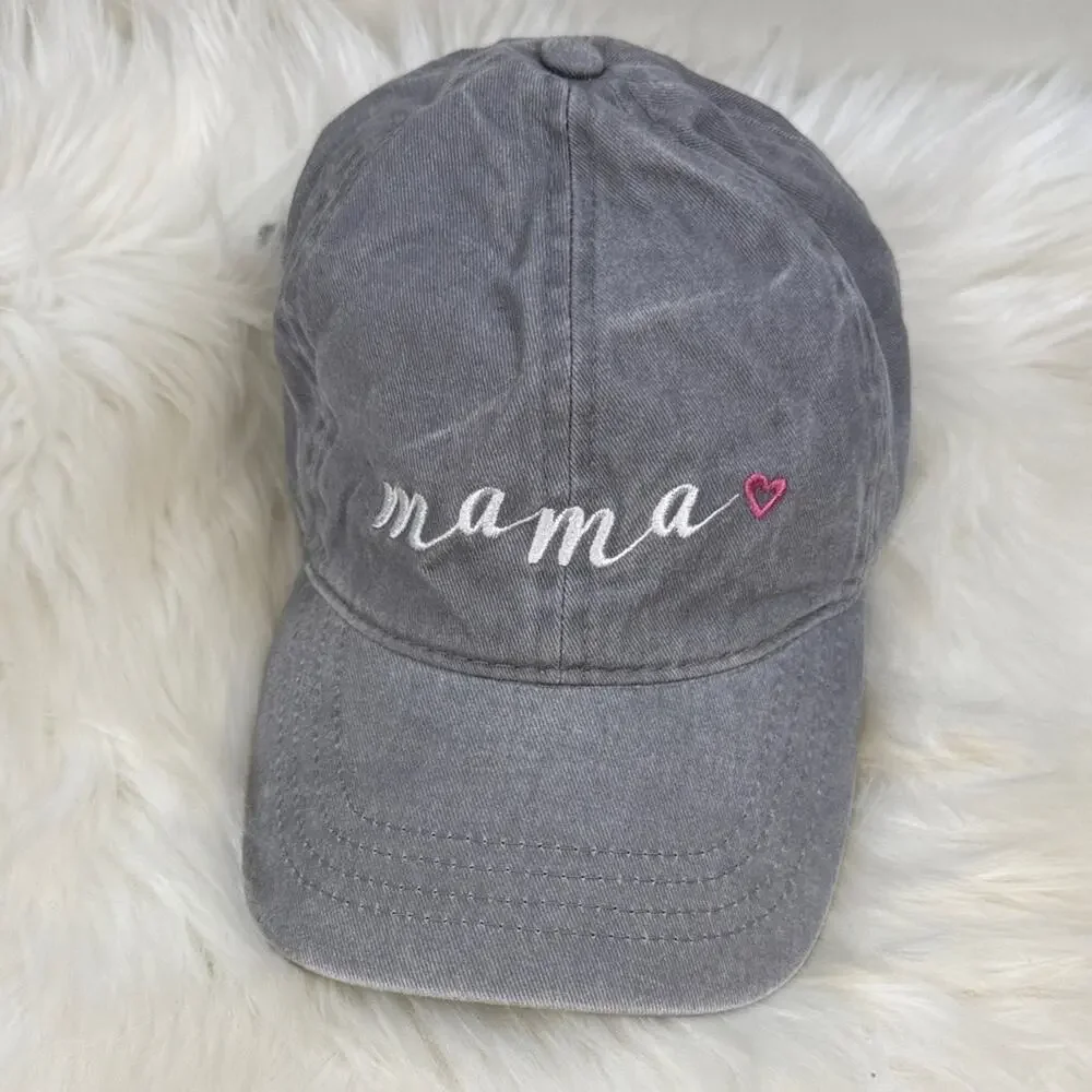 David and Young Gray 'Mama' Embroidered Cap